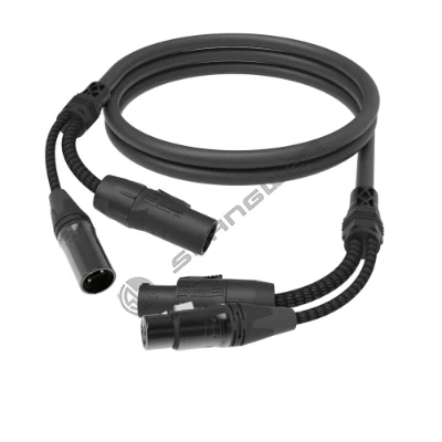 Power male+female/XLR male+female Plug